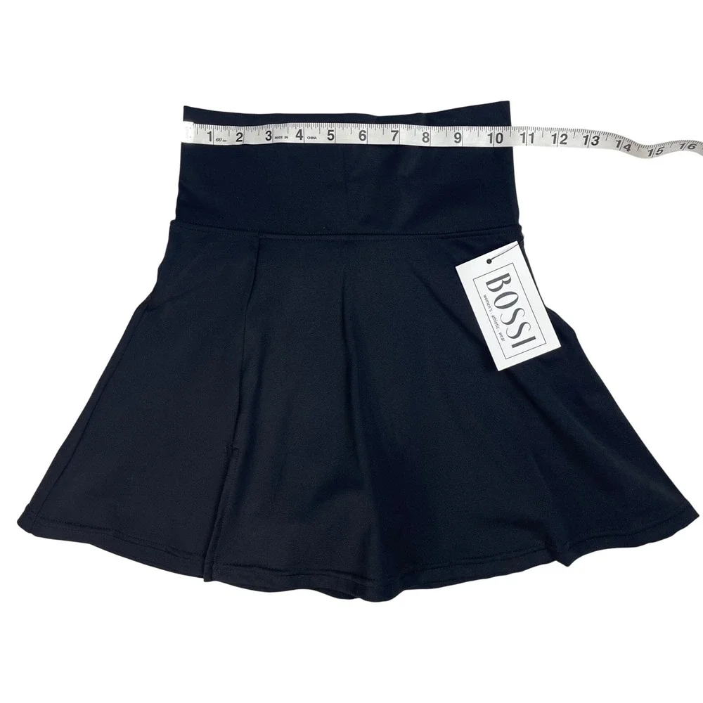 BOSSI Black Athleisure Skirt Shorts Built-in Athletic Tennis Golf‎ Juniors Small